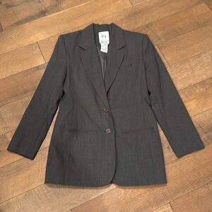 Vintage Dark Gray Suit Jacket Blazer
